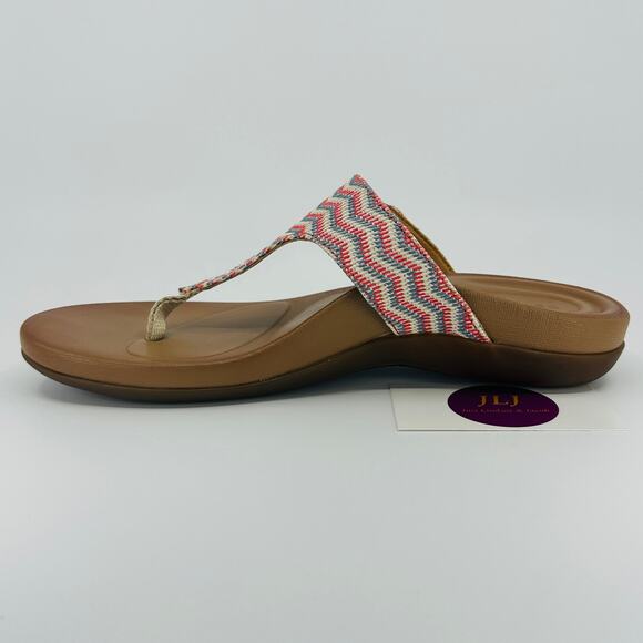 Aetrex Women's Rita Coral Orthopedic Comfort Thong Sandals Size 40 EU/ 9-9.5 US - Picture 8 of 11